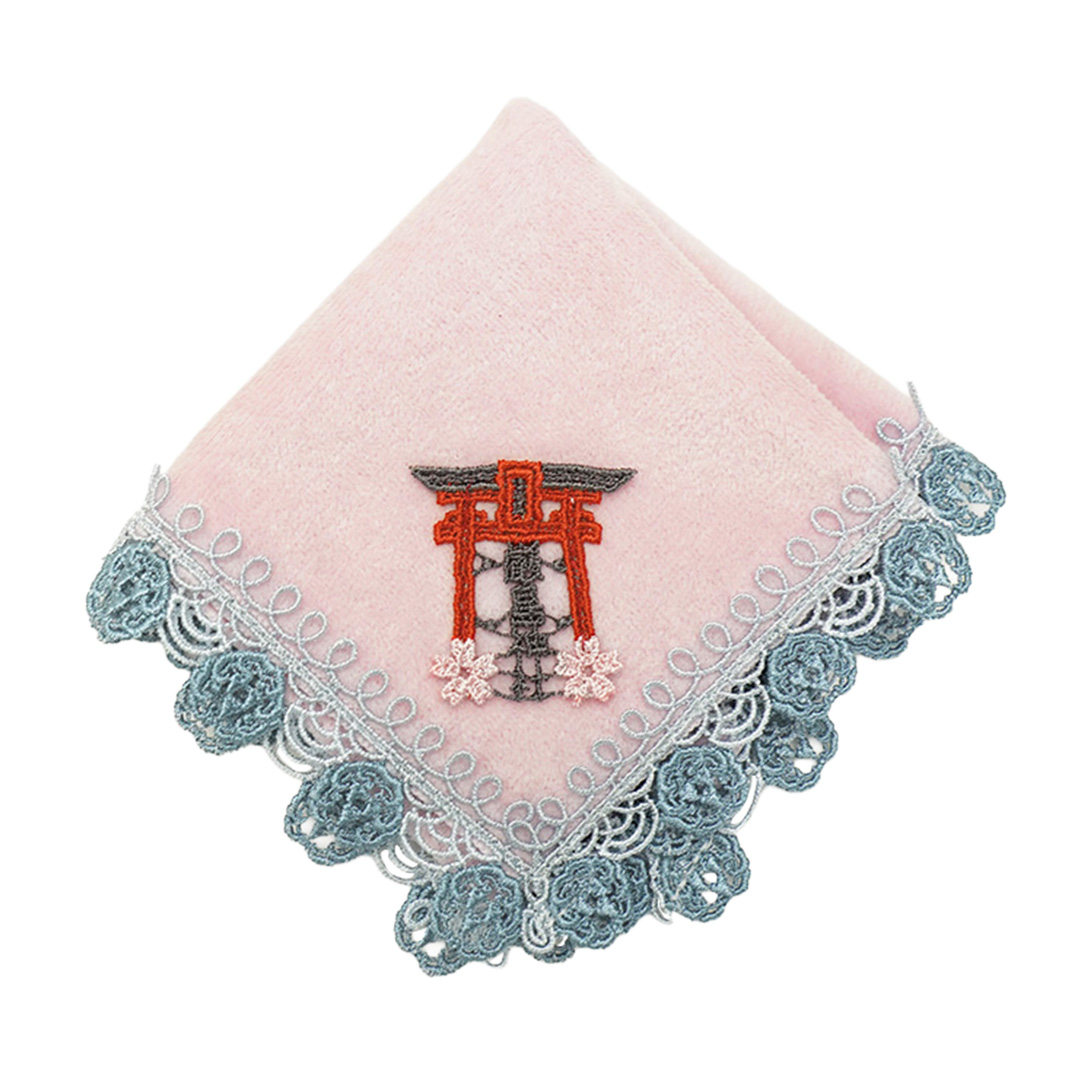 オンライン＆元町限定】元町厳島神社/タオルハンカチ（ピンク） | 横浜