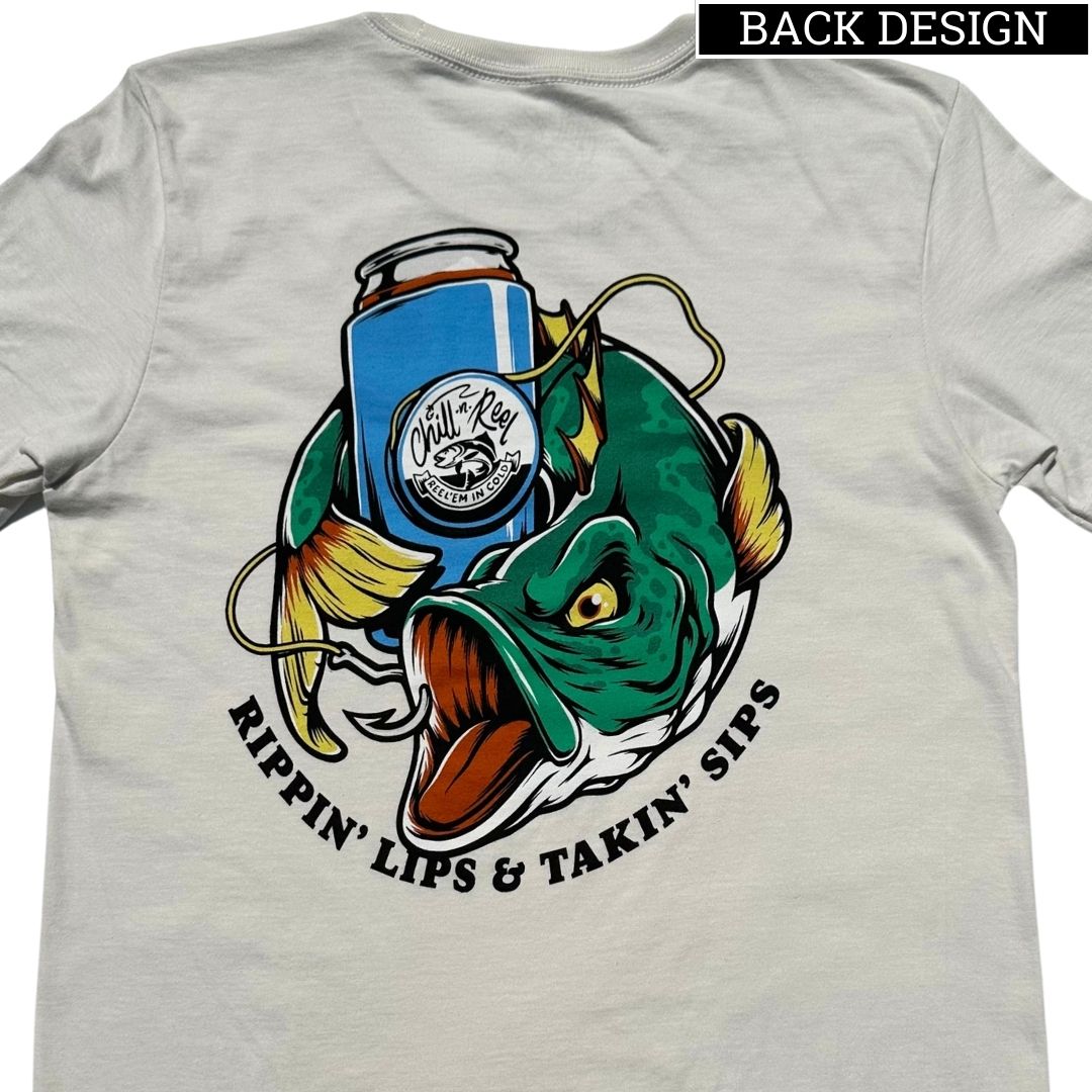 Soft Short Sleeve T-shirt - Rippin Sippin FIGHTER FISH with Chill