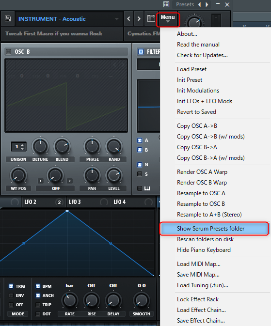 Xfer Records Serumのプリセットの追加方法をしっかり解説 - Chillout