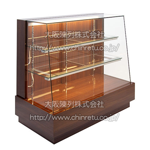 食品サンプル展示用ガラスショーケース／食品サンプルケースの製作販売実例