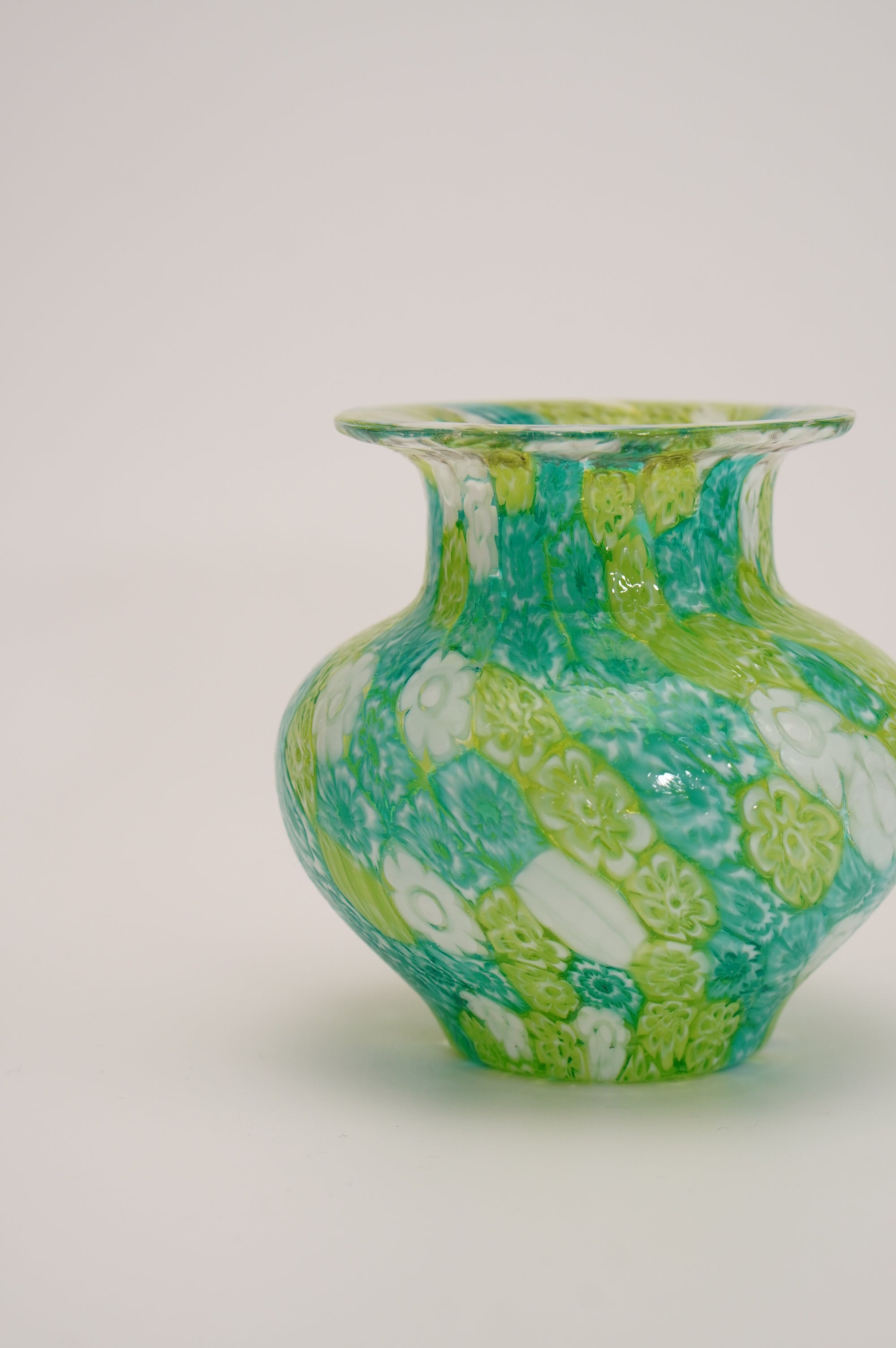 MURANO ムラーノ ベネチアンガラス 約20cmフラワーベース 花瓶 ピンク