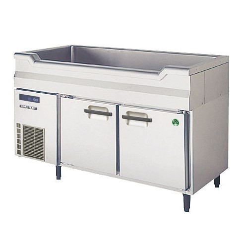 LNC-120RX-SC フクシマガリレイ 舟形シンク付きコールドテーブル冷蔵庫