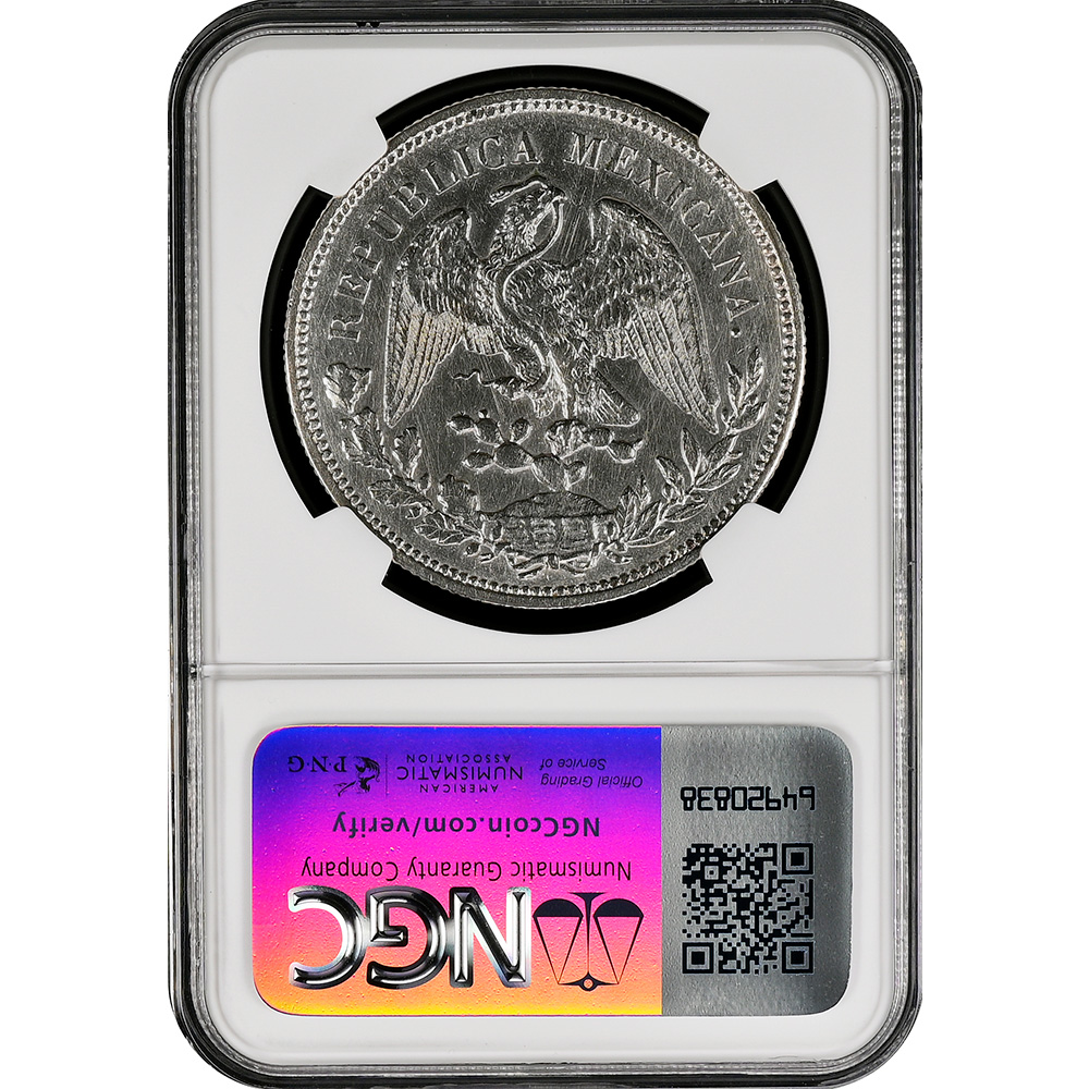 3*t様 1908年 Mo GV メキシコ ペソ 銀貨 KM#409 EF ハイ 1908年 Mo GV