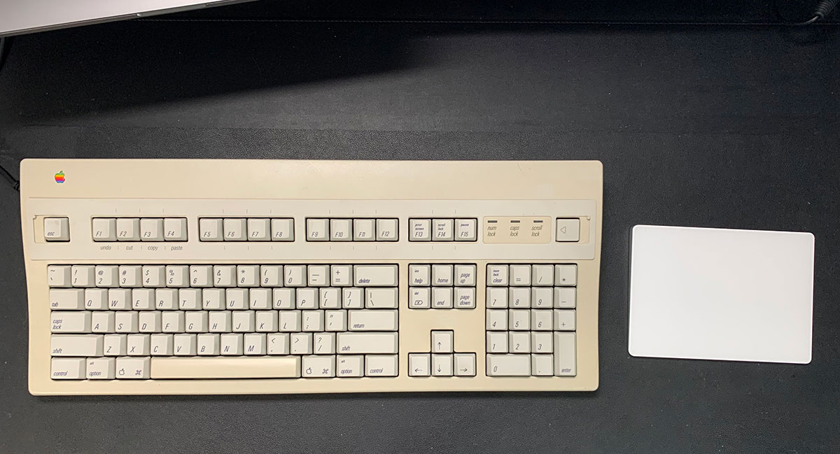 初代 Apple extended keyboard US配列 USBアダプター ADB to USB