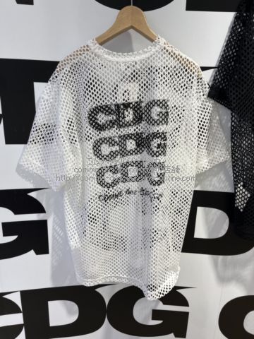 CDGコムデギャルソン メッシュ ビッグTシャツ-エアラインロゴ