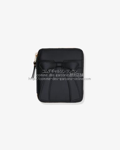 コムデギャルソン ビッグ ボウ“Big Bow”sa2100bb-黒-二つ折り財布