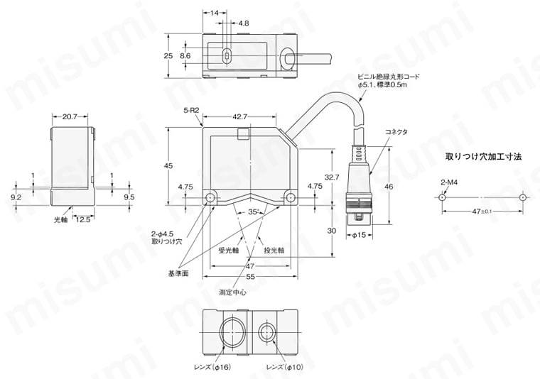ZX-LD40 | スマートセンサ レーザタイプ ZX-L | オムロン | MISUMI(ミスミ)