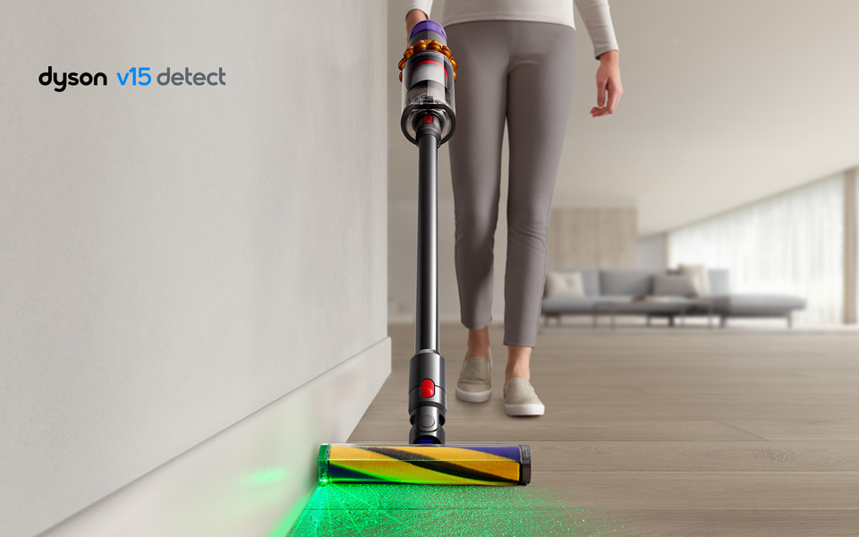 Dyson V15 Detect Vacuum, Nickel, Cordless, Powerful Suction