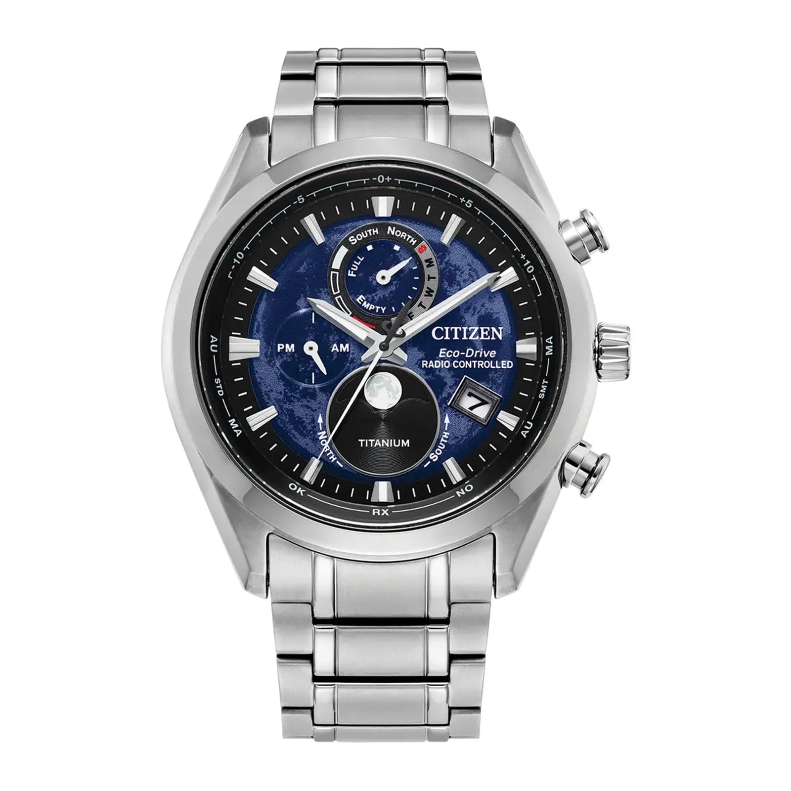 Citizen Tsuki-Yomi' Radio-Controlled Moonphase Eco-Drive 43mm Mens