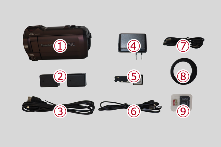 Panasonic HC-VX992M 4Kビデオカメラ 本体 バッテリー5個 Panasonic HC