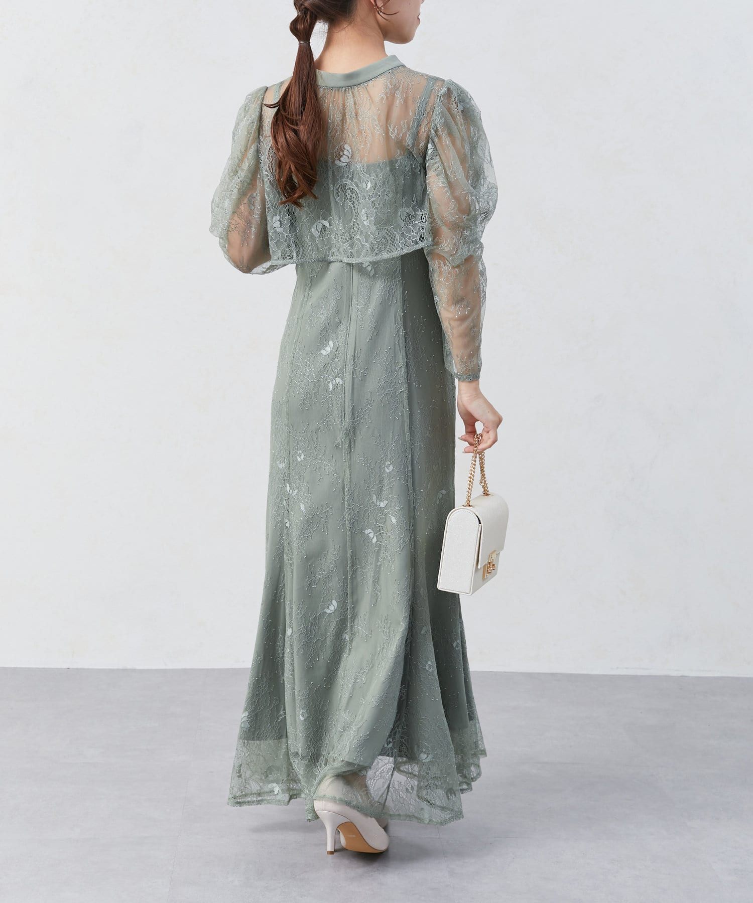 オケージョン】ボレロレイヤーレースキャミワンピース | Thevon