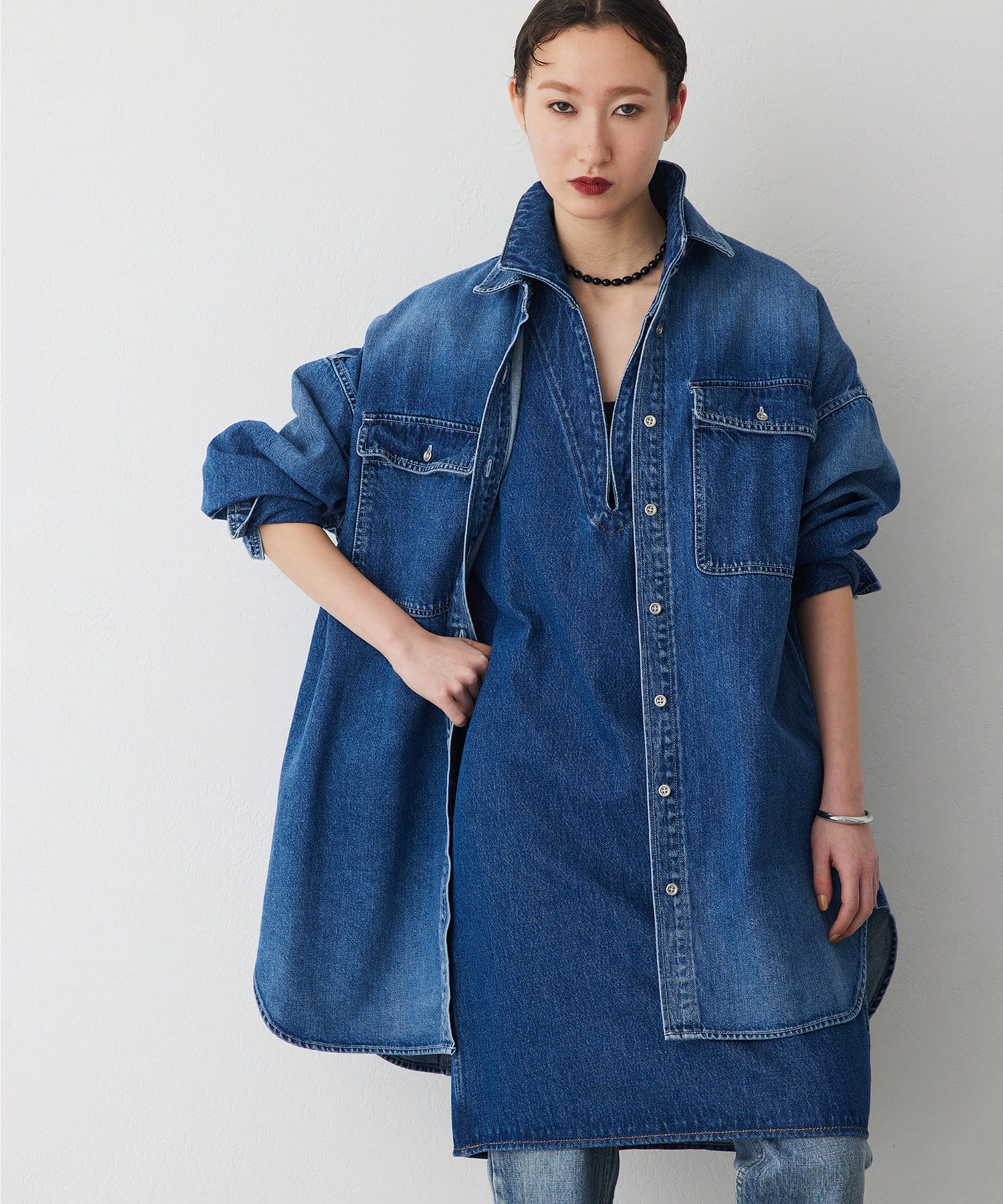 インフルエンサーコラボ】刺繍デニムシャツ | Whim Gazette(ウィム