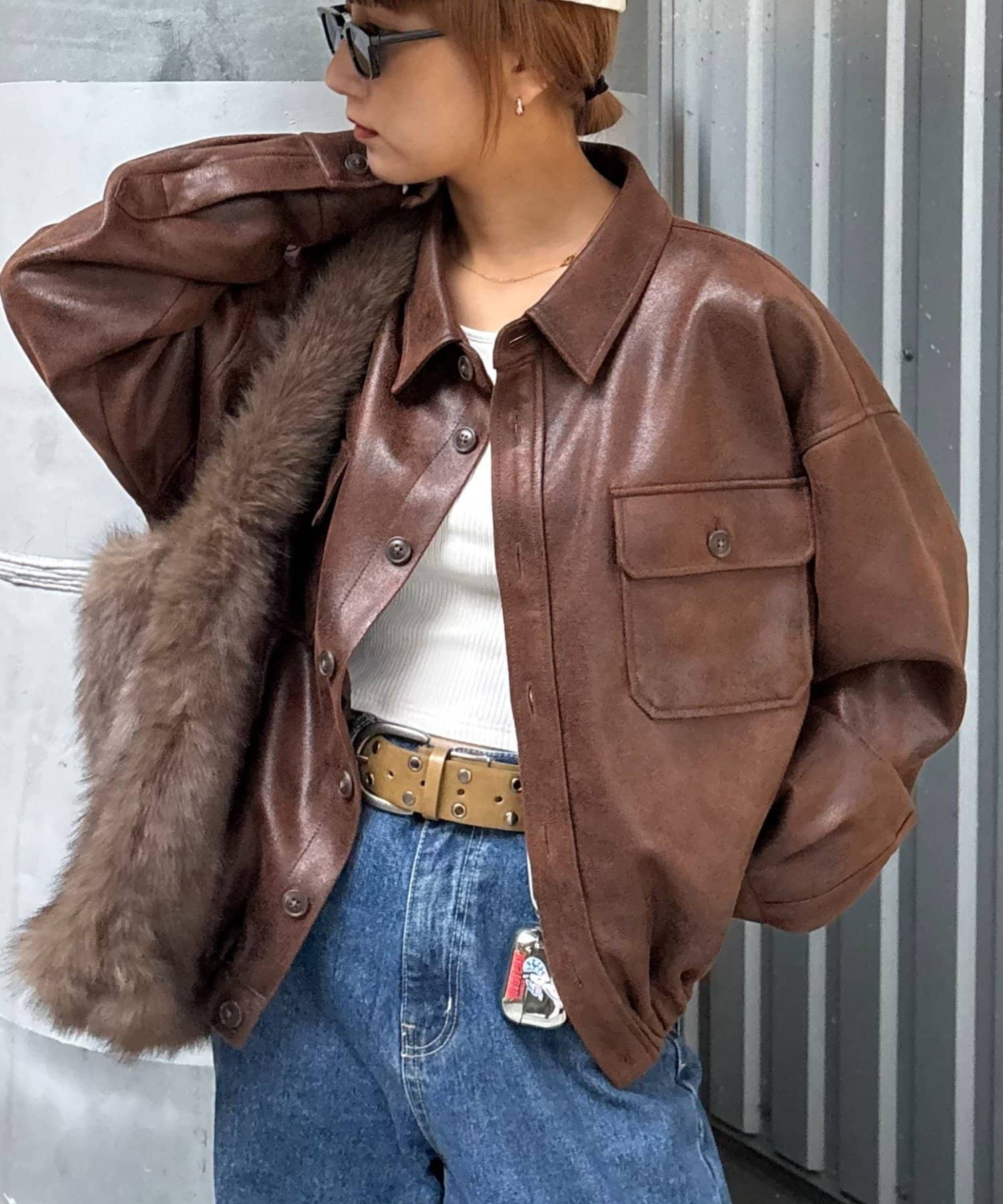 UNISEX】レザーシャツジャケット | CIAOPANIC TYPY(チャオパニック