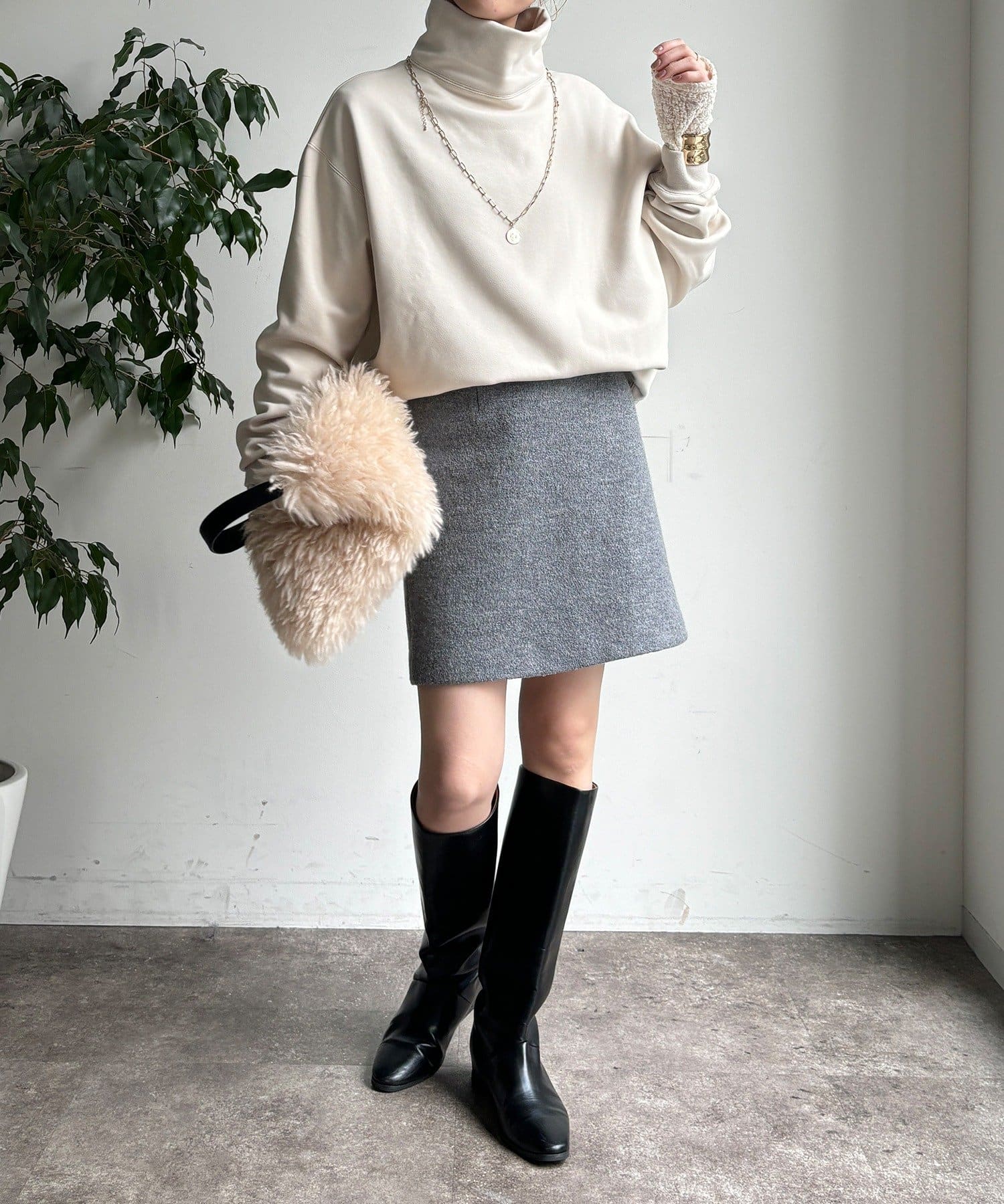 DouDou】裏起毛ハイネックプルオーバー | OUTLET(アウトレット