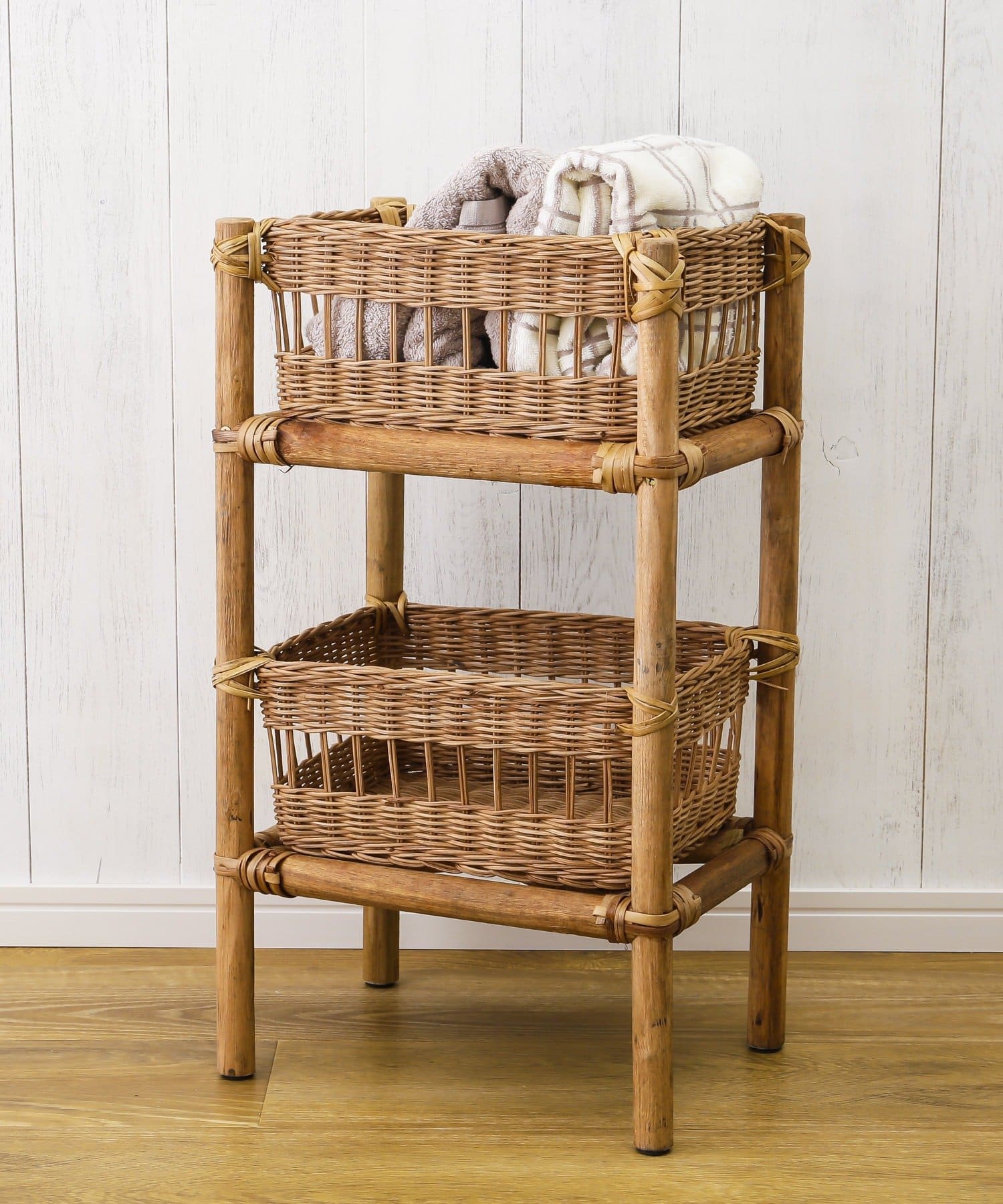 WEB限定再入荷》ラタン2段ラック | salut!(サリュ)ライフスタイル