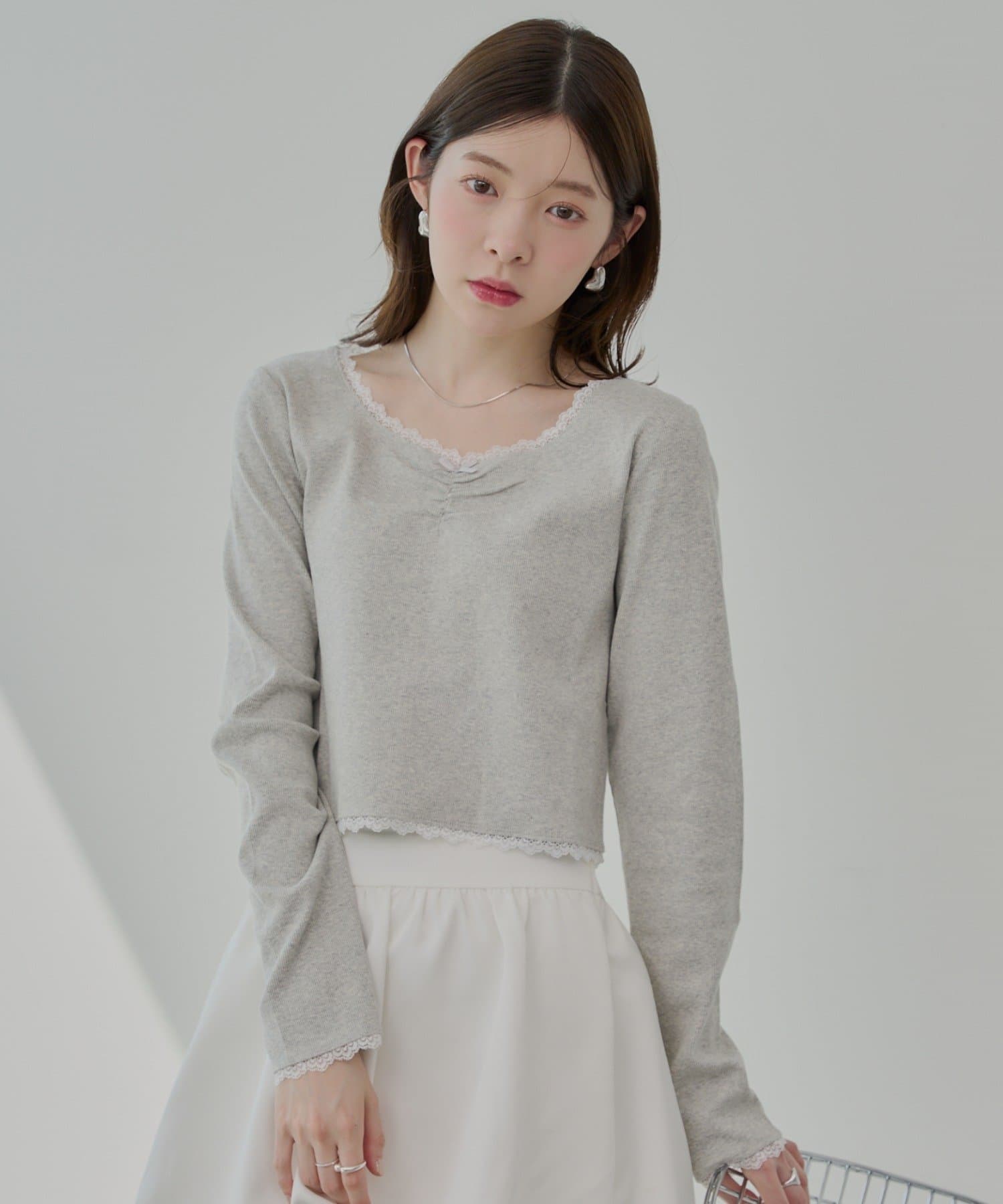 レースギャザーリブロンT | Chico(チコ)レディース | PAL CLOSET(パル