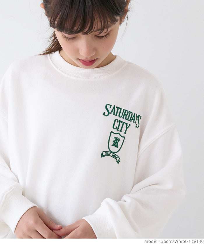 セール☆1690円→550円 親子お揃い裏毛刺繍オーバーサイズスウェット