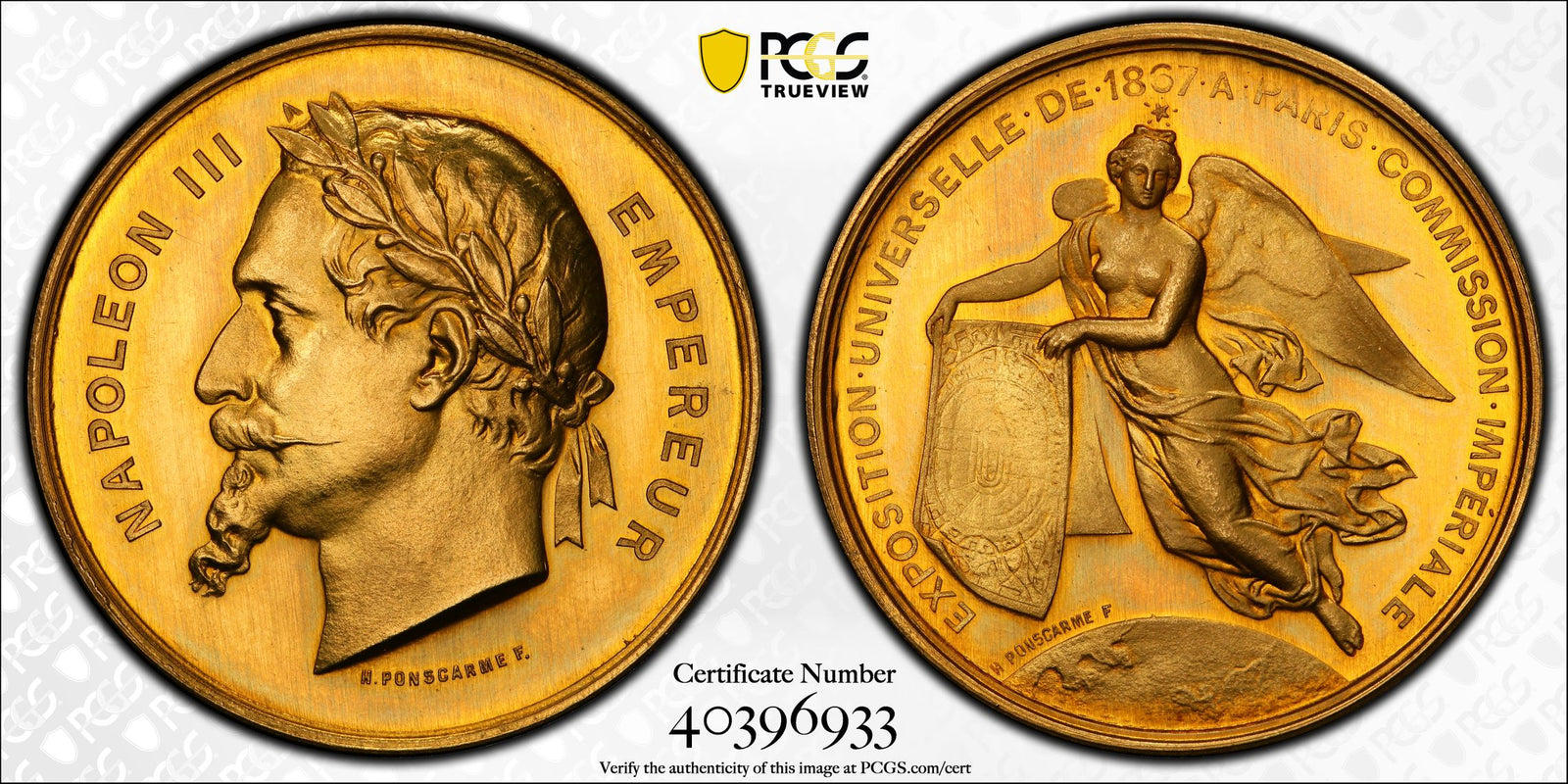 1867年 ナポレオン 万博記念金メダル (PCGS/SP65) – cocoin.jp