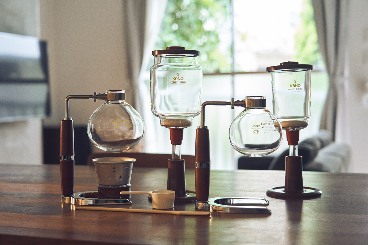 ベルギーコーヒーメーカー 横式 ゴールド サイフォン式コーヒー