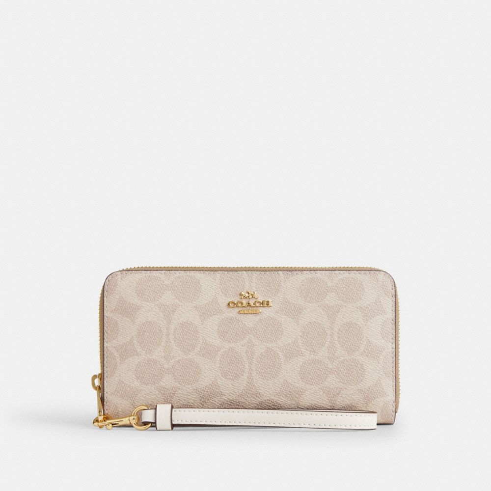COACH® Outlet | Long Zip Around Wallet In Signature Leather
