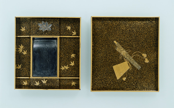 鹿蒔絵硯箱保存箱464