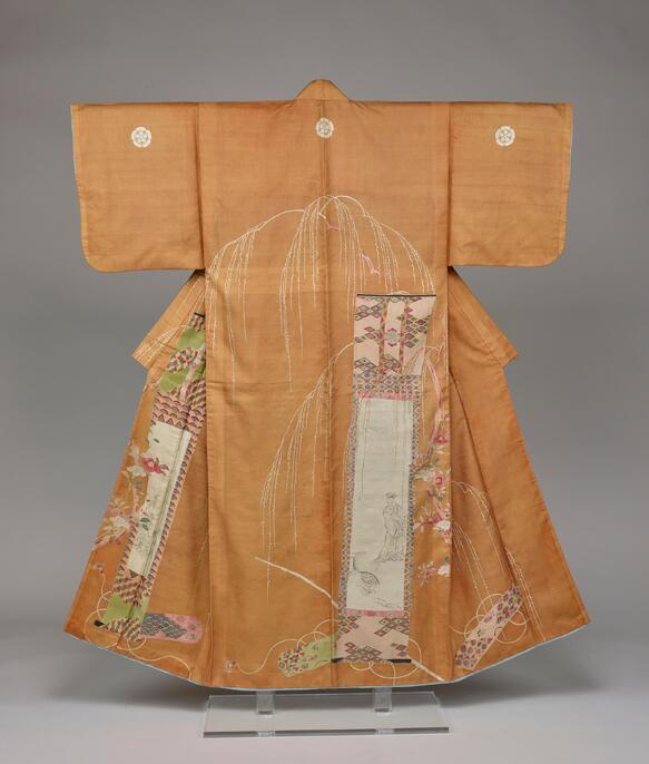 模写/椿椿山/王貌仙姿/紫陽花/絹表装/桐題箱付/布袋屋掛軸HG-122