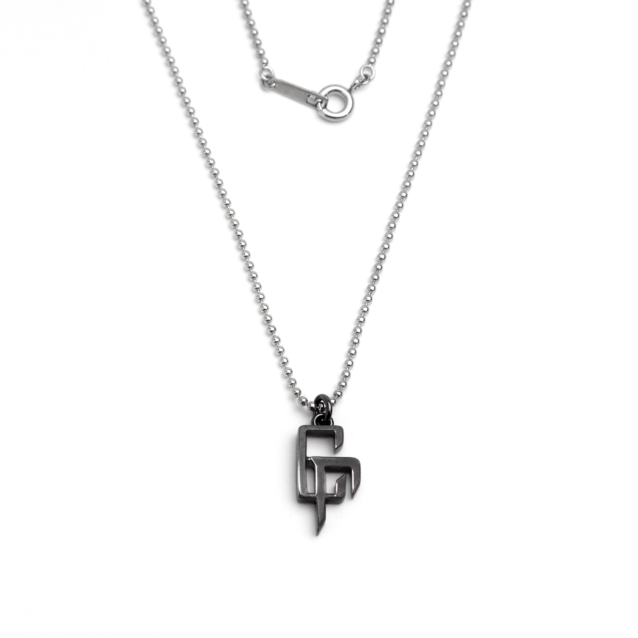 受注生産 】CR LOGO SILVER NECKLACE (COATING BLACK) （予約