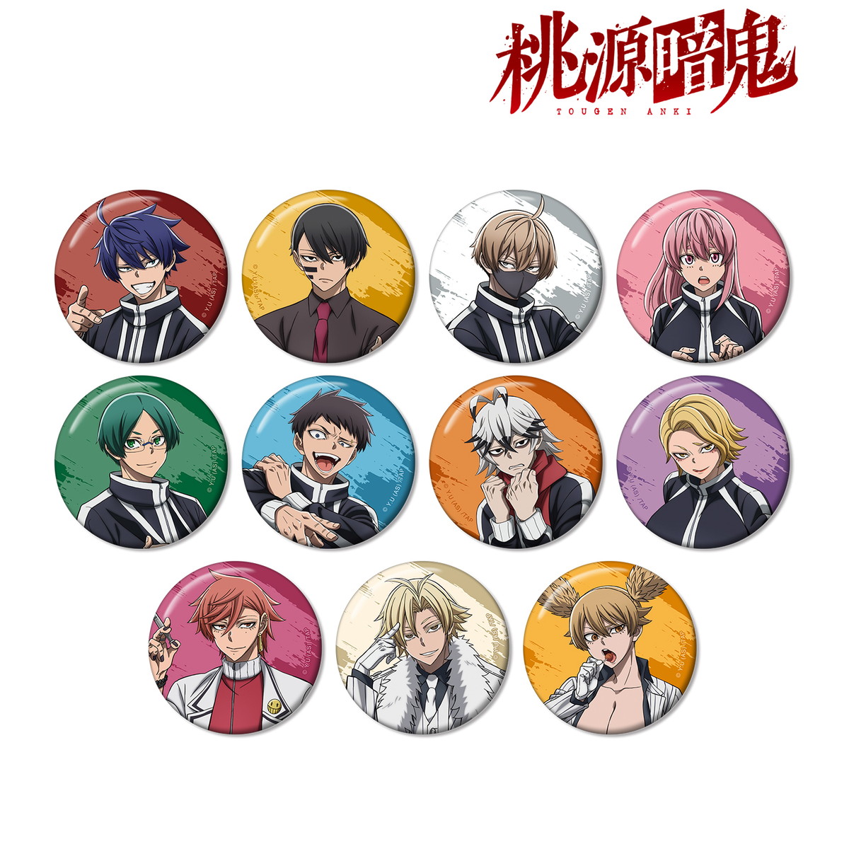 桃源暗鬼】桃角 桜介 マズル メイド缶バッジ vol.5 桃源暗鬼 ツリー