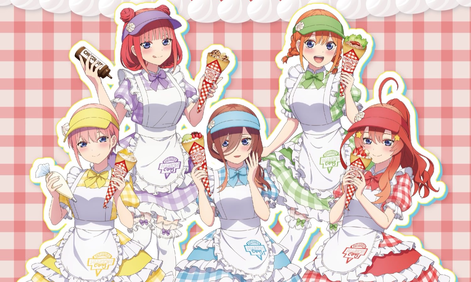 五等分の花嫁∽ × マリオンクレープ 7月12日より描き下ろしコラボ開催!