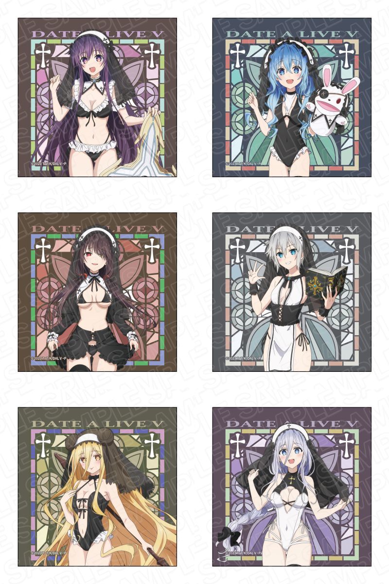 デート・ア・ライブ 南の島のシスター 缶バッジ 5個 ブロマイド 時崎狂三