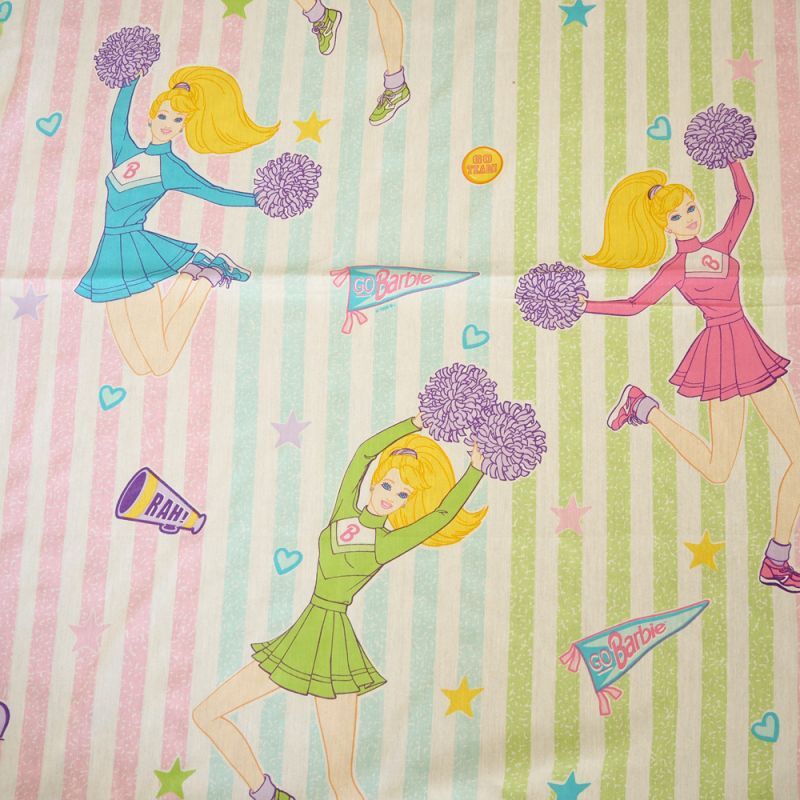 ビンテージシーツ バービー チアガール