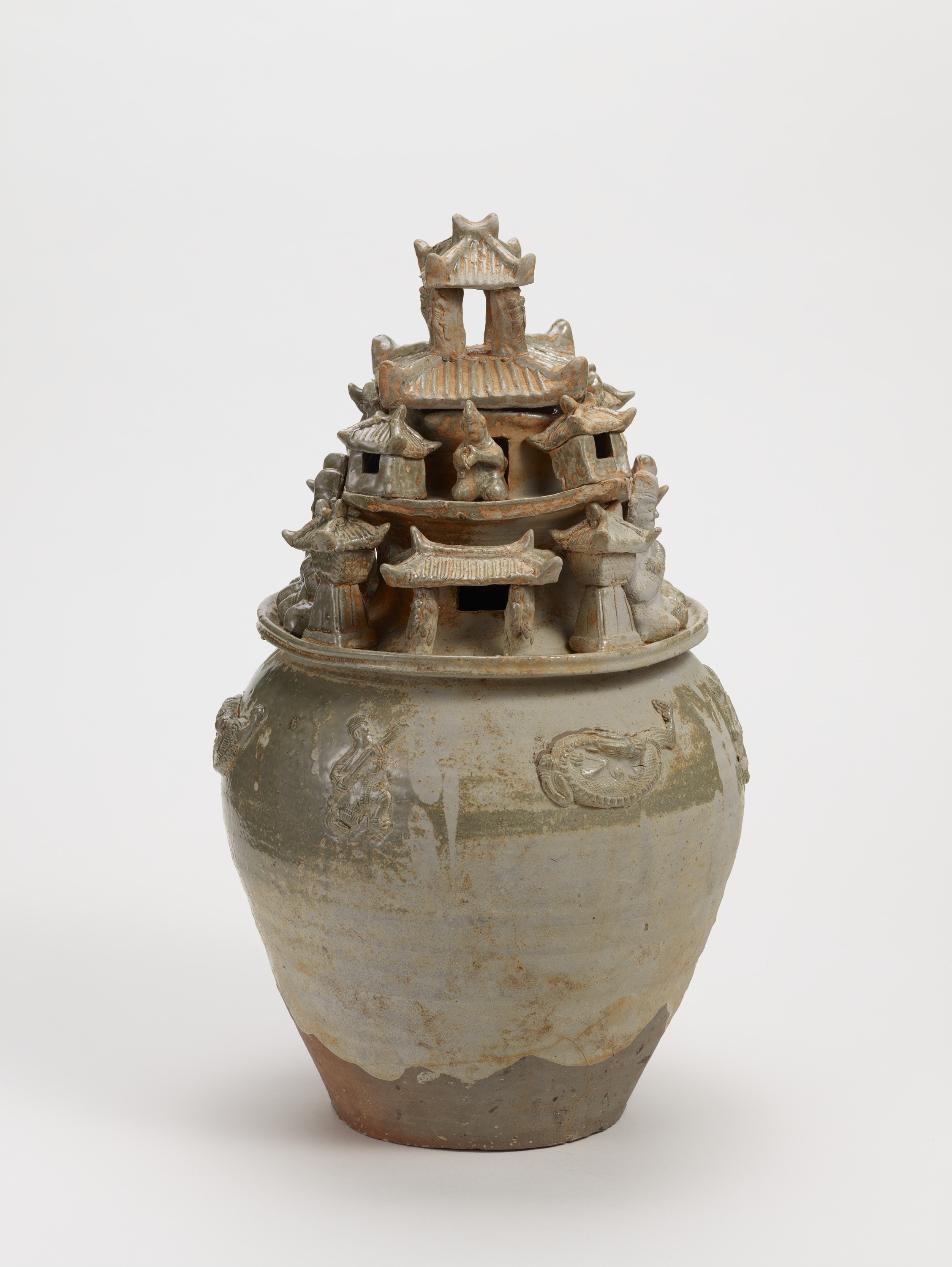 九州国立博物館 | 収蔵品データベース | 青磁神亭壺