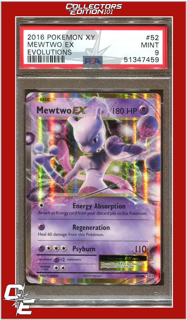 Evolutions 52 Mewtwo EX PSA 9 | Collectors Edition 101