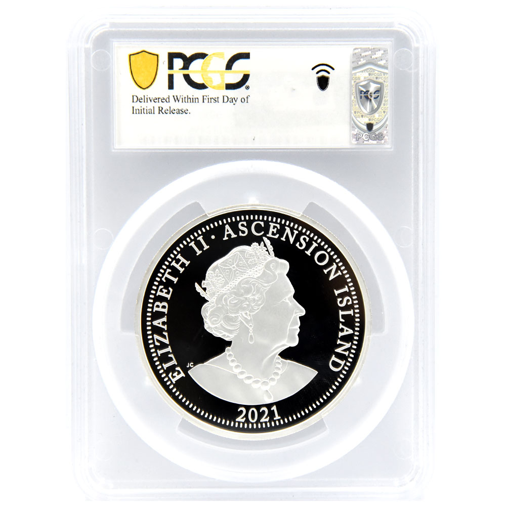 アセンション島ダイアナ妃銀貨5oz 25￡ PCGS PR70DCAM