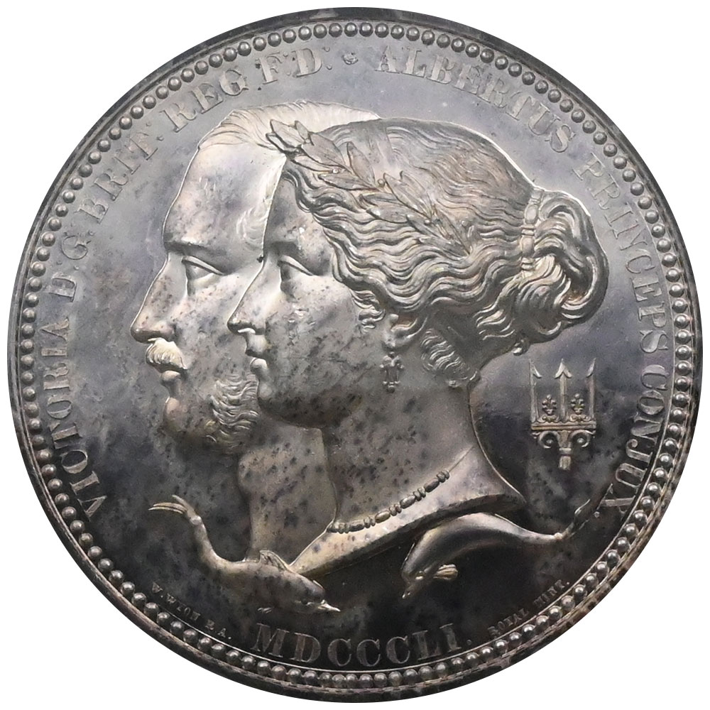イギリス 1851 ヴィクトリア メダル 銀貨 NGC MS63 ロンドン万国博覧会