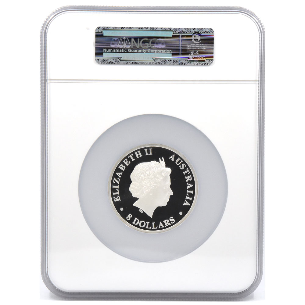 オーストラリア 2012P エリザベス2世 8ドル5オンス 銀貨 NGC PF 70