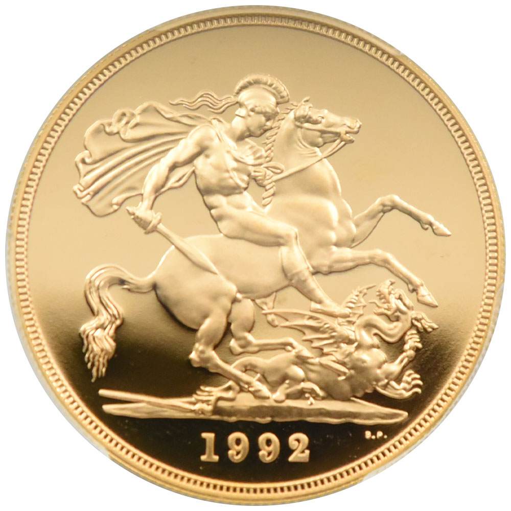 超希少PCGS-PFPR68 ミドルエリザベス 2ポンド 金貨 1992