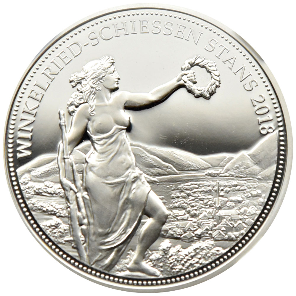 スイス 2018 50フラン 銀貨 NGC PF 70 ULTRA CAMEO シュタンス射撃祭