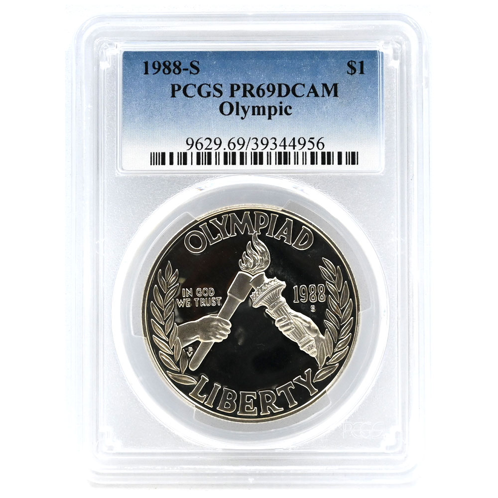 アメリカ 1988-S 1ドル 銀貨 PCGS PR69DCAM ソウルオリンピック記念