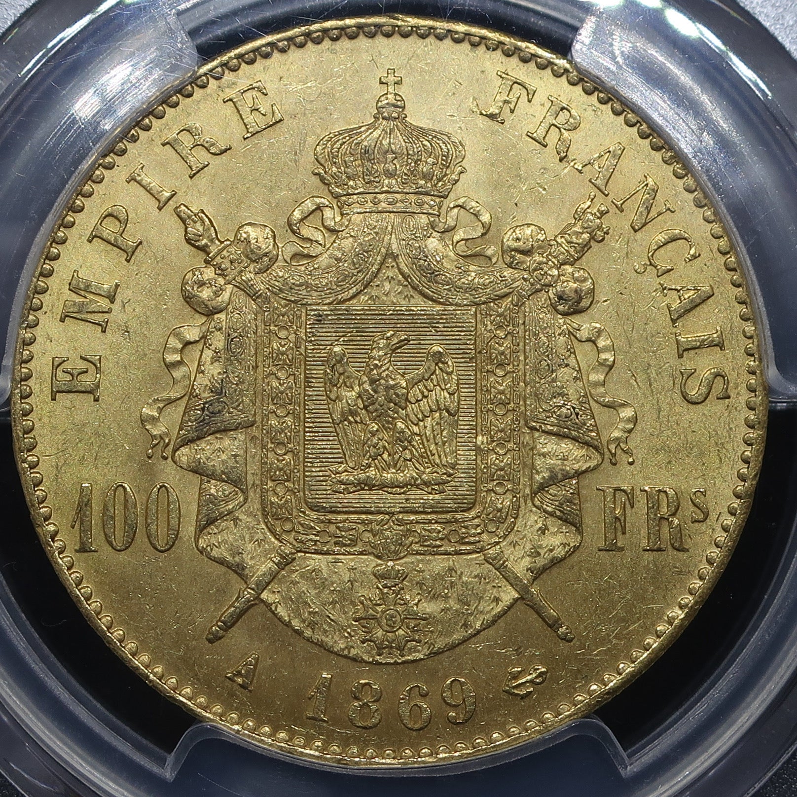 1869A フランス 100フラン金貨 ナポレオン3世 MS62 PCGS – CoinBlessing