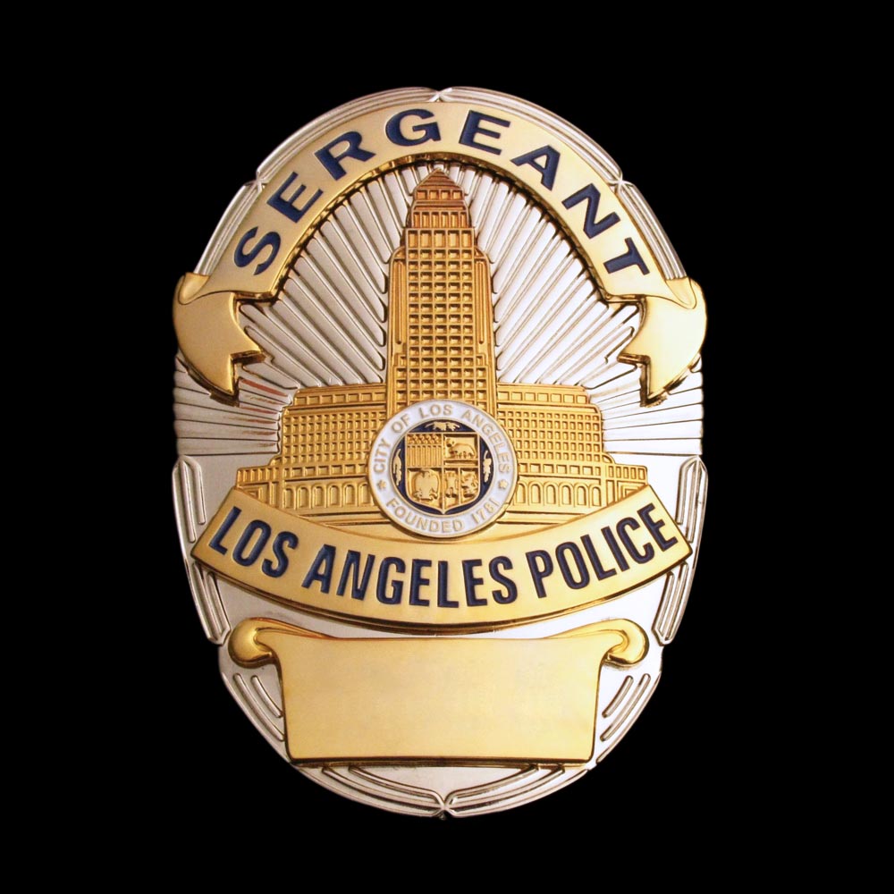 LAPD Sergeant Los Angeles Police Badge Customizable Number – Coin