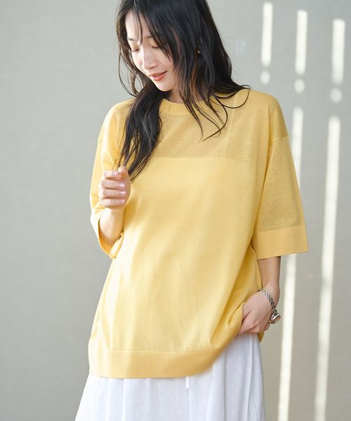 サラコシアーサマーニットビッグTシャツ