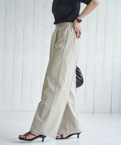 ikkuna ギャザードパンツ リネン100% ikkuna ギャザードパンツ リネン
