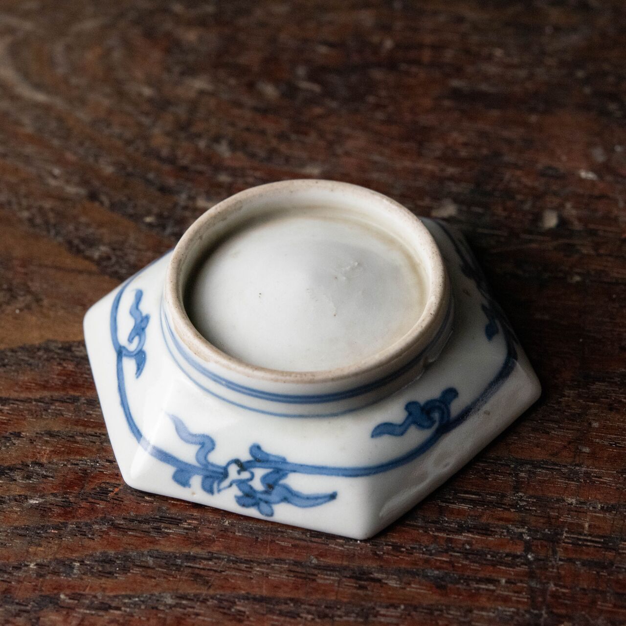 古 陶器 江戸時代 無傷 極上 鳳凰山水文染付古伊万里大鉢28cm