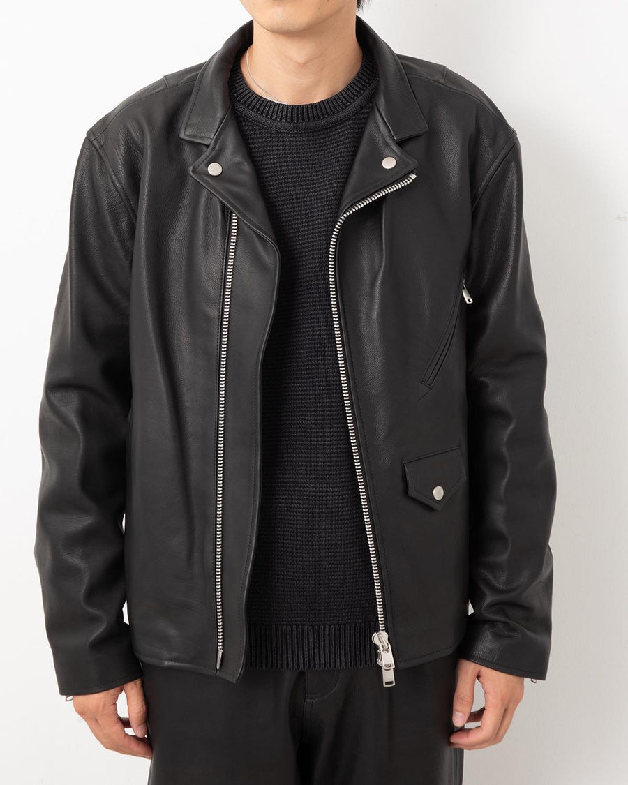 RIDER BLOUSON COW LEATHER WITH WINDSTOPPER® – COVERCHORD