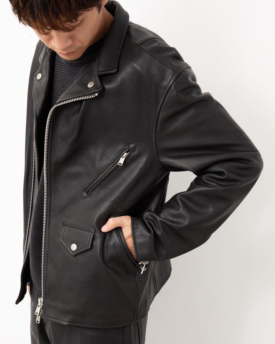 RIDER BLOUSON COW LEATHER WITH WINDSTOPPER® – COVERCHORD