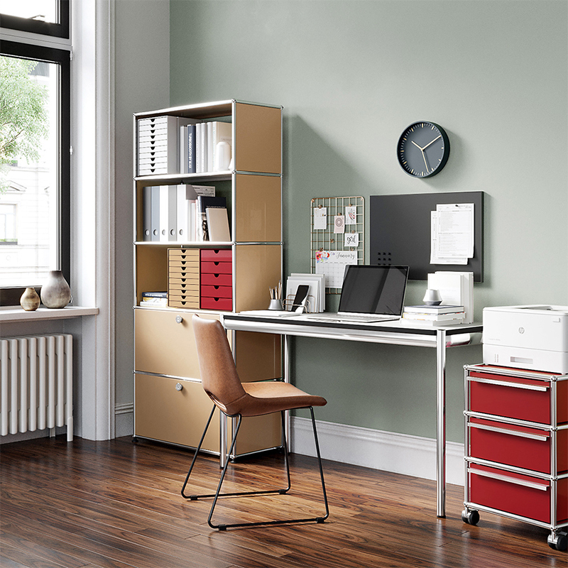 USMイノス ボックスセット 5ドロワー USMルビーレッド｜オフィス