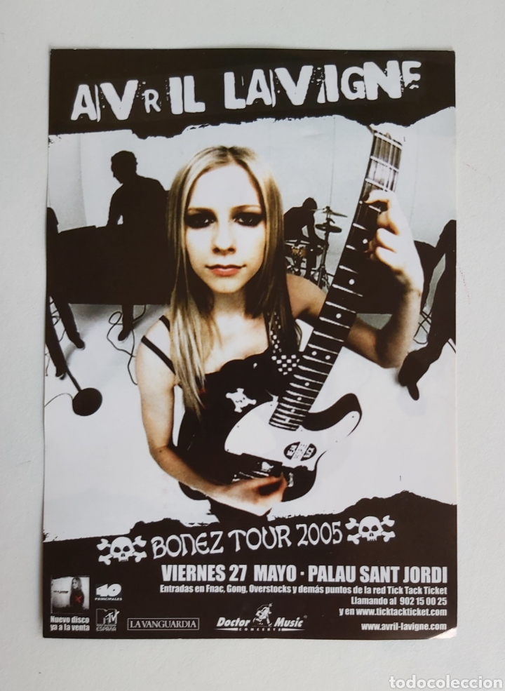 アヴリル・ラヴィーン B2告知ポスター BONEZ TOUR 2005 アヴリル