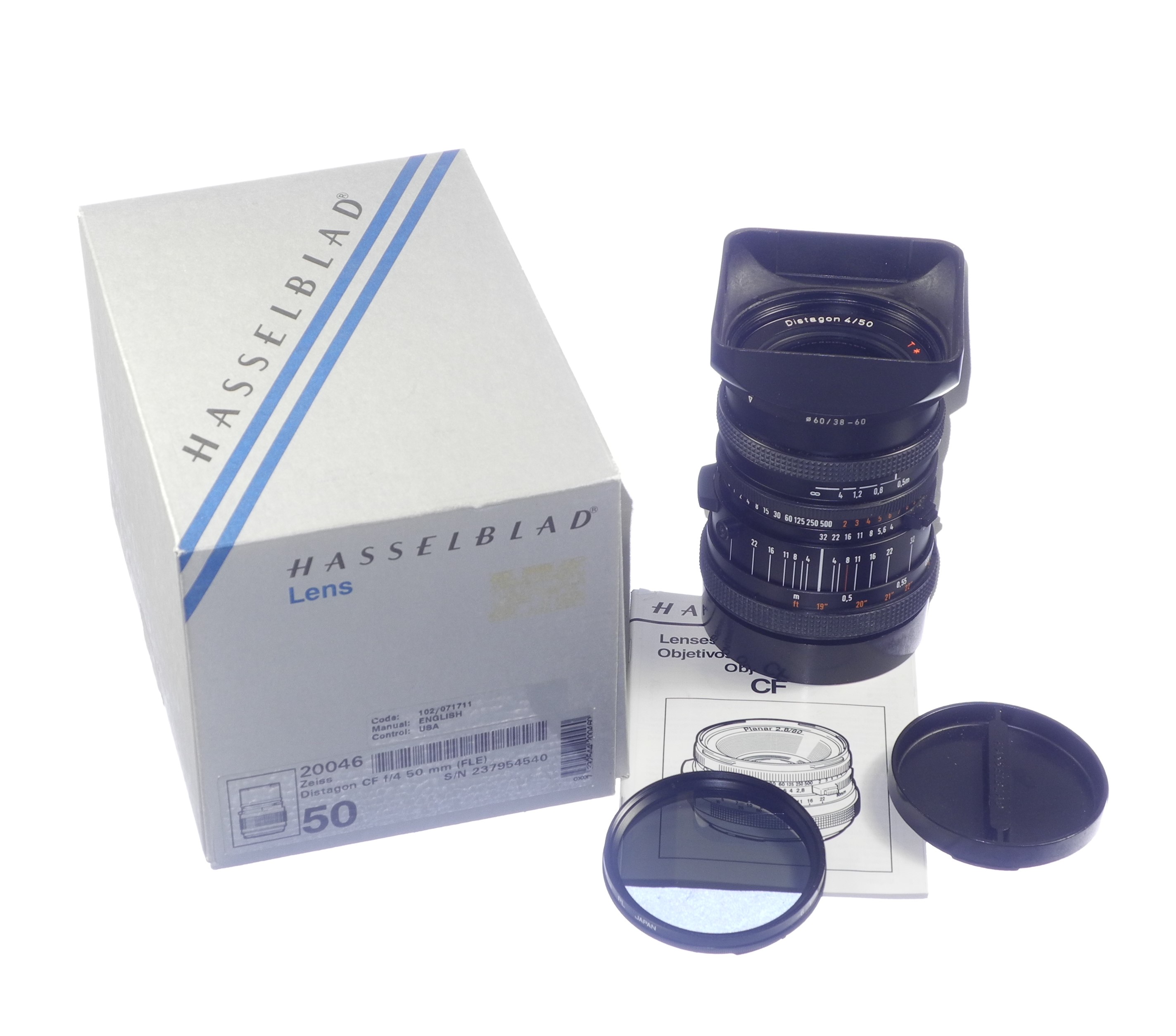 Hasselblad 50mm f4 T* Distagon CF FLE Lens Sold with lens hood