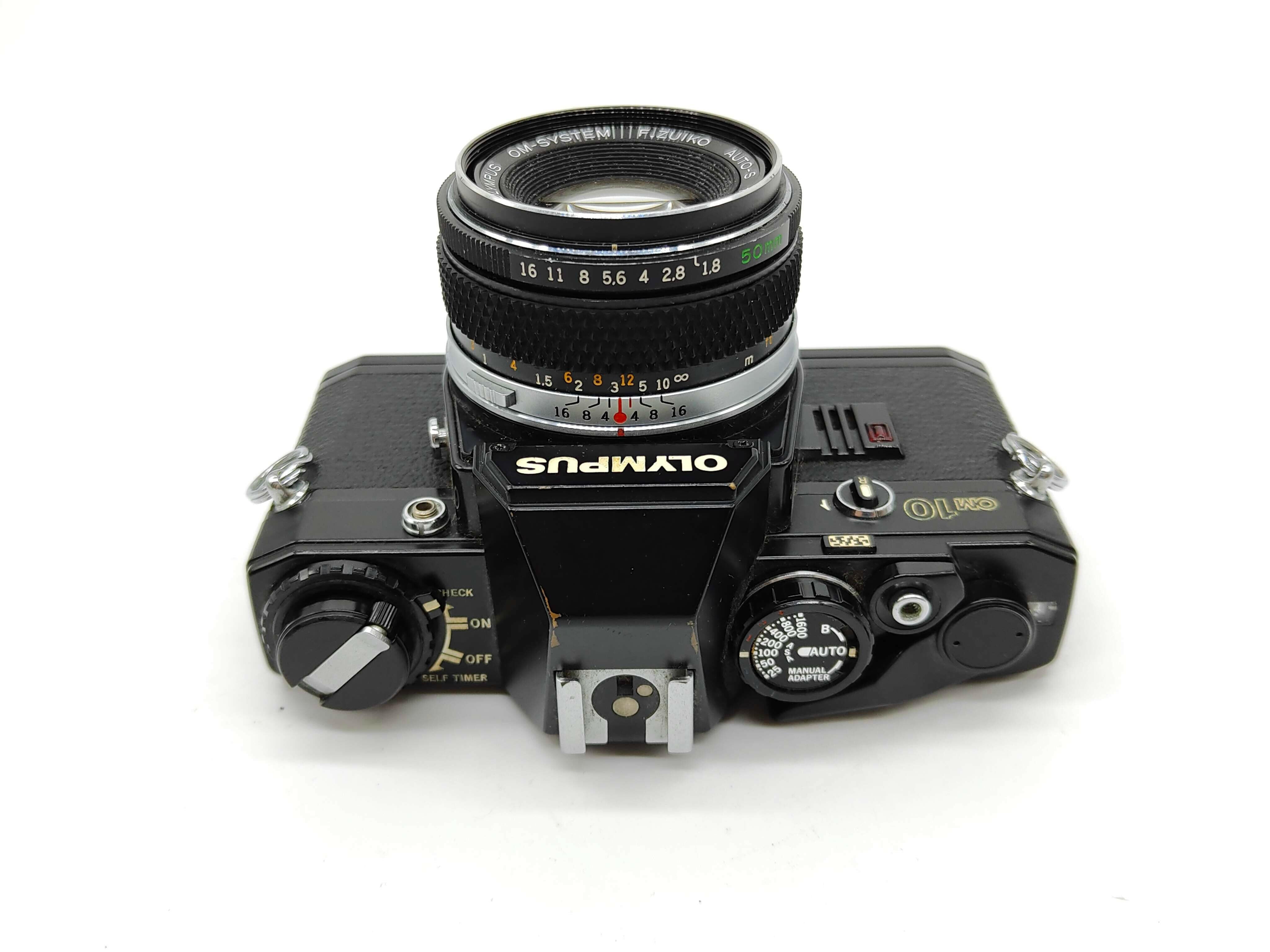 Olympus OM-10 (black) with 50mm f/1.8 lens | Classic Cameras AU